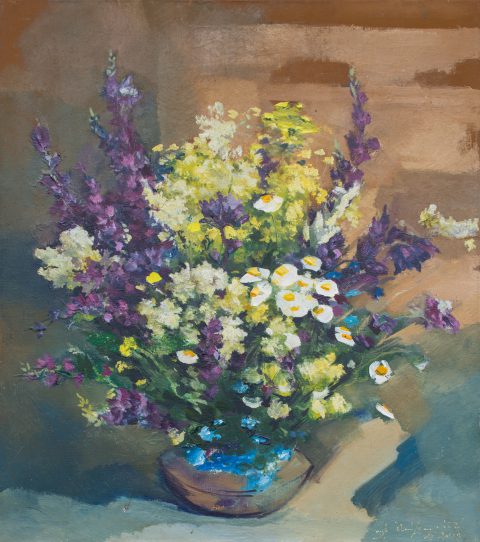 Bouquet shown in an interior setting